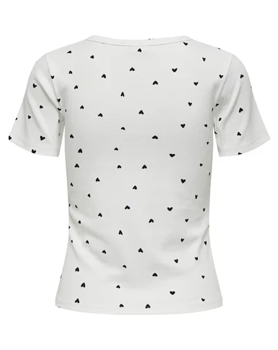 JDY - JDYSofia Print T-shirt - Cloud Dancer